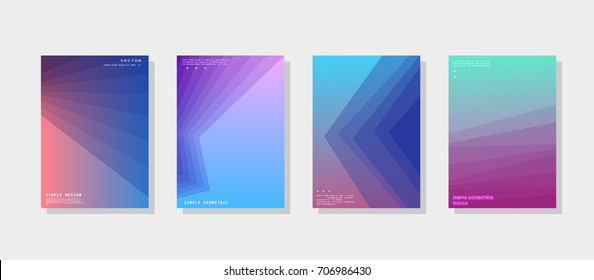 Trendy covers design. Simple overlap in colorful background. Eps10