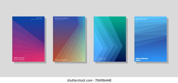 Trendy covers design. Simple overlap in colorful background. Eps10