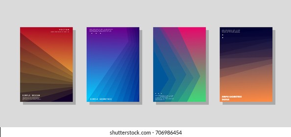 Trendy covers design. Simple overlap in colorful background. Eps10