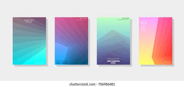 Trendy covers design. Simple overlap in colorful background. Eps10