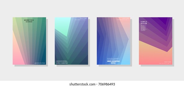 Trendy covers design. Simple overlap in colorful background. Eps10