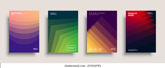Trendy covers design. Simple shapes overlap. Eps10 vector.