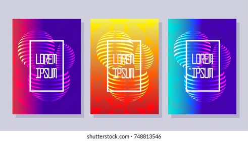 Trendy covers design. Vector halftone gradients.