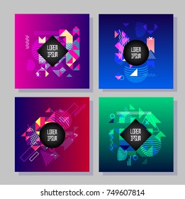 Trendy covers design. Vector halftone gradients.