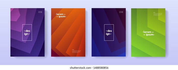 Trendy covers geometic design. Cool background collection. Set of simple layered tempates for brochure, banner, card, poster, flayer.