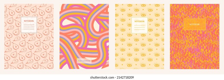Fundas de moda. Un diseño abstracto genial. Para portátiles, planificadores, folletos, libros, catálogos, etc. Ilustración vectorial.	