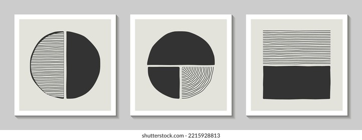 Trendy creative artistic geometric print for wall decoration,brochure and wallpaper, modern design vector abstract hand painted background
