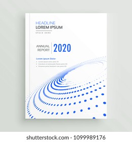 trendy creative business brochure flyer or book cover design with blue dots