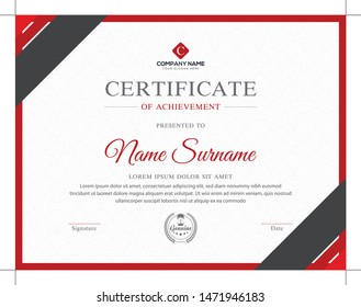 Trendy and creative certificate design
