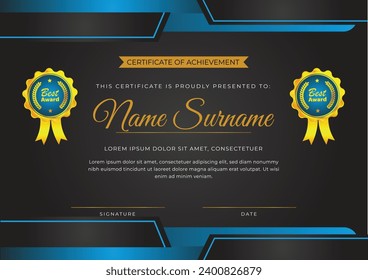 Diseño de certificados creativos y a la moda