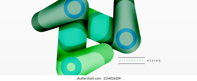 Trendy creative minimalist geometric background. Abstract round shapes composition for wallpaper, banner, background or landing