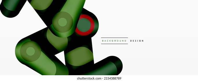 Fondo geométrico moderno y creativo. Composición de formas redondeadas abstractas para papel de pared, pancarta, fondo o aterrizaje