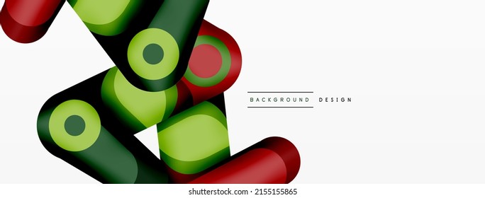 Trendy creative minimalist geometric background. Abstract round shapes composition for wallpaper, banner, background or landing