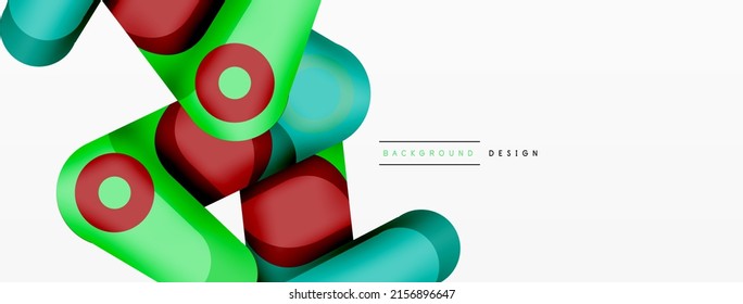 Trendy creative minimalist geometric background. Abstract round shapes composition for wallpaper, banner, background or landing