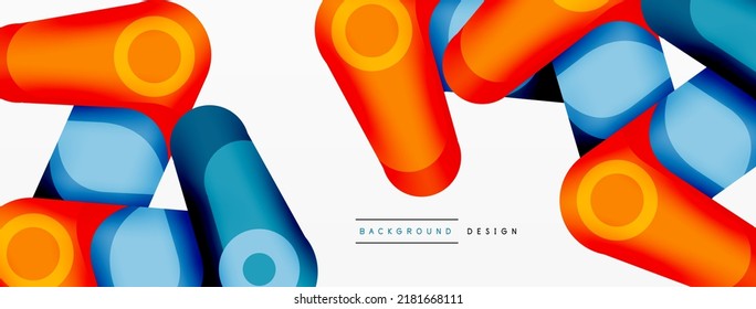 Trendy kreativer minimalistischer geometrischer Hintergrund. Abstrakte Formen für Tapete, Banner, Hintergrund oder Landung