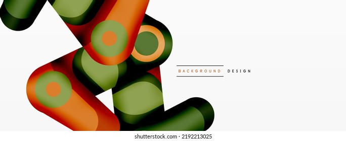 Trendy creative minimalist geometric background. Abstract round shapes composition for wallpaper, banner, background or landing