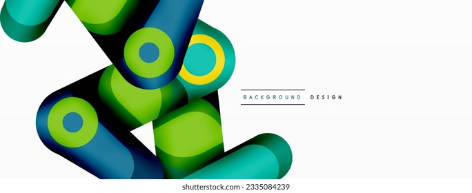 Trendy creative minimalist geometric background. Abstract round shapes composition for wallpaper, banner, background or landing