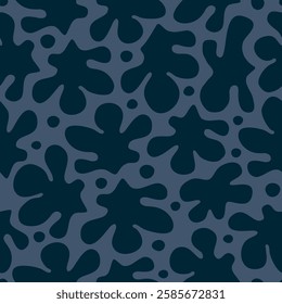 Trendy creative seamless pattern in Matisse style, abstract geometric and natural shapes, bright colors