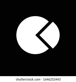 Logo de la letra inicial en blanco y negro de diseño moderno