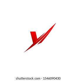 Trendy creative stylish sliced V initial based letter vector design template