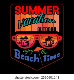 Trendy And Creative Summer Season Summer Sunny day Stock Vector T-shirt Design Illustration 