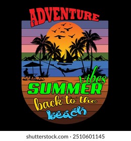 Trendy And Creative Summer Season Summer Sunny day Stock Vector T-shirt Design Illustration 