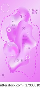 Trendy creative vector space gradient. Abstract vector cover.  Creative fluid background from current shapes to design trendy abstract covers, banners, posters, booklets.