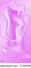 Trendy creative vector space gradient. Abstract vector cover.  Creative fluid background from current shapes to design trendy abstract covers, banners, posters, booklets.