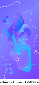 Trendy creative vector space gradient. Abstract vector cover.  Creative fluid background from current shapes to design trendy abstract covers, banners, posters, booklets.