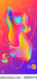 Trendy creative vector space gradient. Abstract vector cover.  Creative fluid background from current shapes to design trendy abstract covers, banners, posters, booklets.
