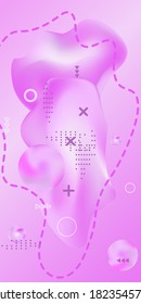 Trendy creative vector space gradient. Abstract vector cover.  Creative fluid background from current shapes to design trendy abstract covers, banners, posters, booklets.