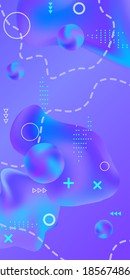 Trendy creative vector space gradient. Abstract vector cover.  A bright, smooth mesh is blurry with a futuristic blue pattern.