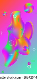 Trendy creative vector space gradient. Abstract vector cover.  Creative fluid background from current shapes to design trendy abstract covers, banners, posters, booklets.