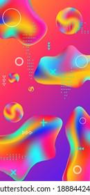 Trendy creative vector space gradient. Abstract vector cover.  Creative fluid background from current shapes to design trendy abstract covers, banners, posters, booklets.