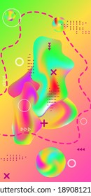 Trendy creative vector space gradient. Abstract vector cover.  Creative fluid background from current shapes to design trendy abstract covers, banners, posters, booklets.