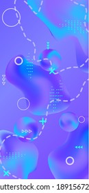 Trendy creative vector space gradient. Abstract vector cover.  A bright, smooth mesh is blurry with a futuristic blue pattern.