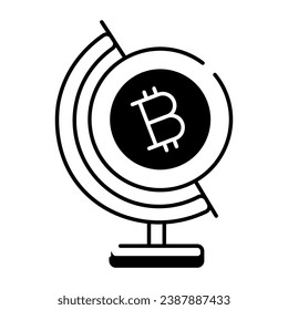 Icono lineal de moda para el comercio de criptografía