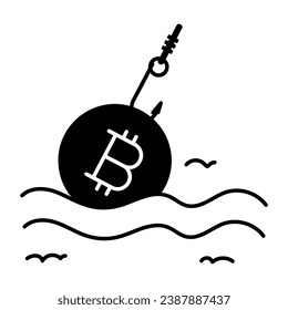 Icono lineal de moda para el comercio de criptografía