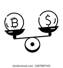 Trendy Crypto Trading Linear Icon
