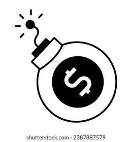 Icono lineal de moda para el comercio de criptografía