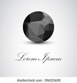 Trendy Crystal Triangulated Gem Logo Element s Geometric Low Polygon Style Visual Identity Vector EPS 10