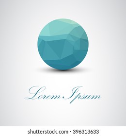 Trendy Crystal Triangulated Gem Logo Element s Geometric Low Polygon Style Visual Identity Vector EPS 10