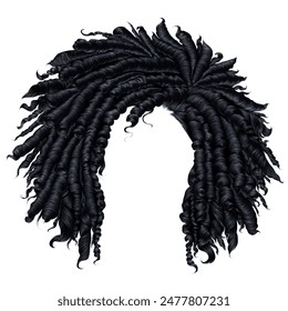 trendy curly  african black  hair  .  fashion beauty style .
