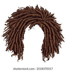 trendy curly  african brown hair  .fashion beauty style .