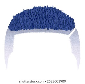 trendy curly african short blue hair . fashion beauty style.afro