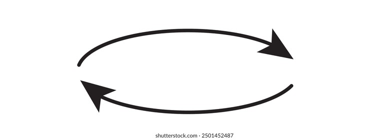 trendy curve arrow set on a white background