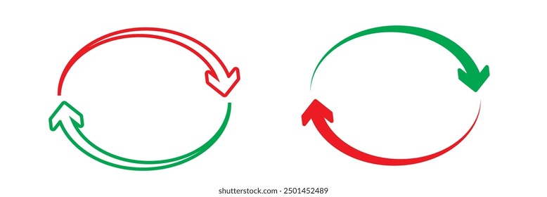 Flecha de curva de moda sobre un fondo blanco