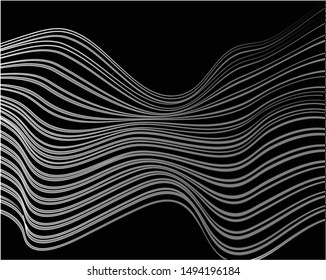 Trendy Curve Lines Background. Abstract Background with Wavy Lines 