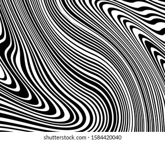 Trendy Curve Lines Background. Abstract Background with Wavy Lines