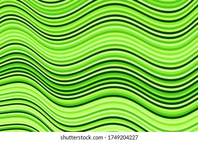 Trendy curve wave stripes warp vector background graphic design. Dynamic movement of waves, curve stripes, warp lines. Vibrant wavy flow abstract background. Flayer backdrop.